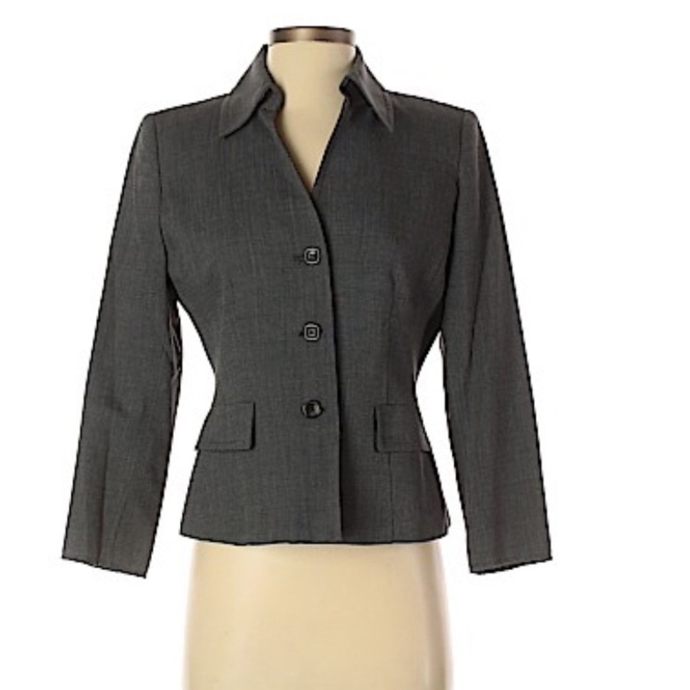 Kasper Blazer Black and White Size 2 Petite
